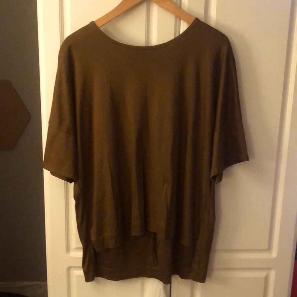 Madewell oversized boxy scoop neck blouse